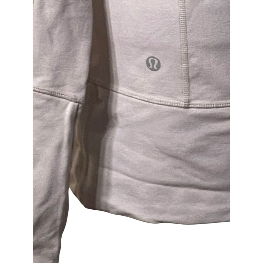Lululemon Womens Full-Zip Jacket Size 6 Light  Grayish beige color. With Thumbho - Picture 3 of 16